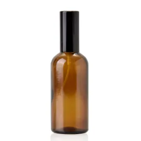 100ml Amber Glass Spray Bottle (Shiny Black)