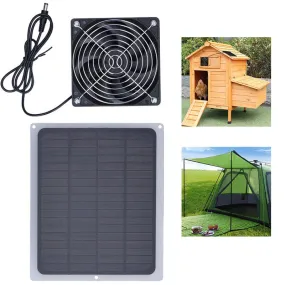 10W Photovoltaic Solar Panel High Speed Waterproof Exhaust Fan With Protective Net Suitable for Chicken Coop and Dog Kennel Shed