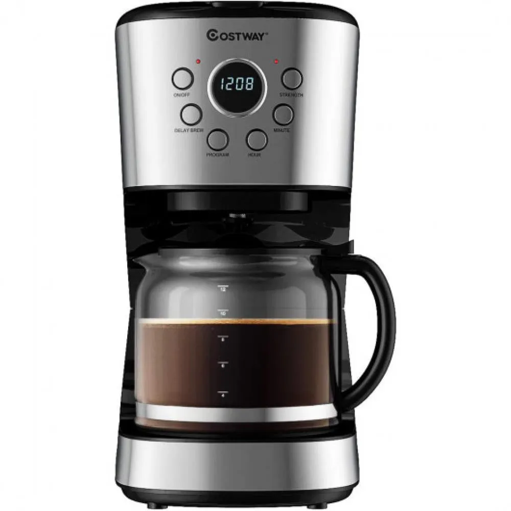 12-cup LCD Display Programmable Coffee Maker Brew Machine