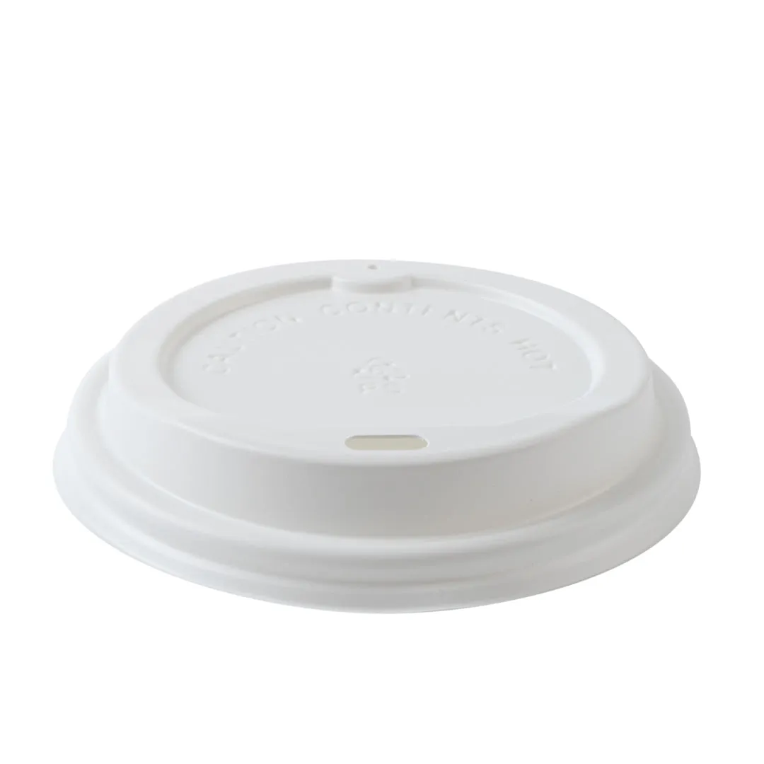 12 oz White Paper Ripple Wall Coffee Cup - with White Lid - 3 1/2" x 3 1/2" x 5" - 200 count box