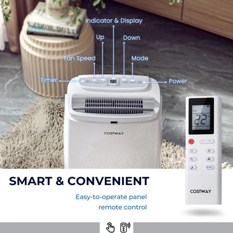 12000BTU 3-in-1 Portable Air Conditioner with Remote-White