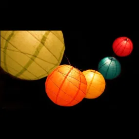 12" Cinco de Mayo / Fiesta Crisscross Ribbing Paper Lantern String Light for Parties, Birthdays or any occasion(31 FT)