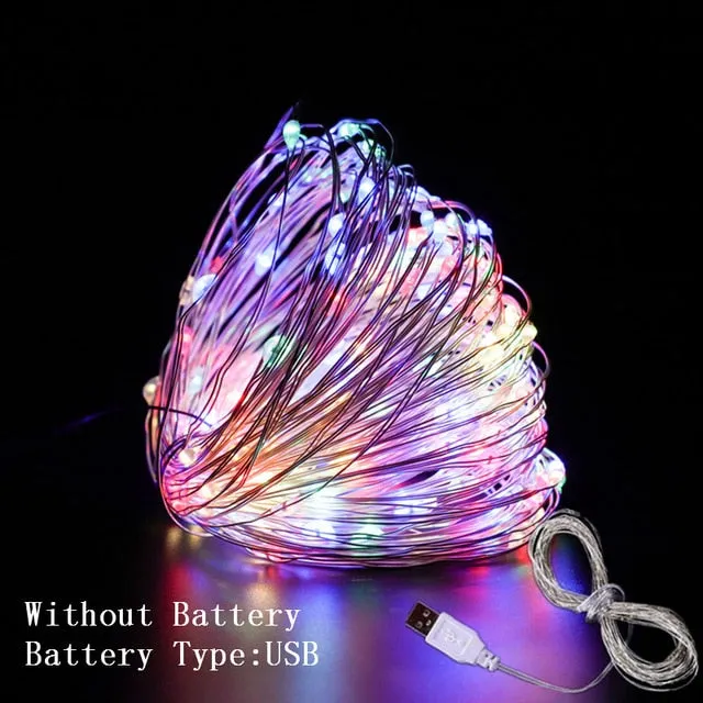 1M 2M 3M 5M 10M Copper Wire LED String Lights Christmas Decorations for Home New Year Decoration Navidad 2020 New Year 2021.