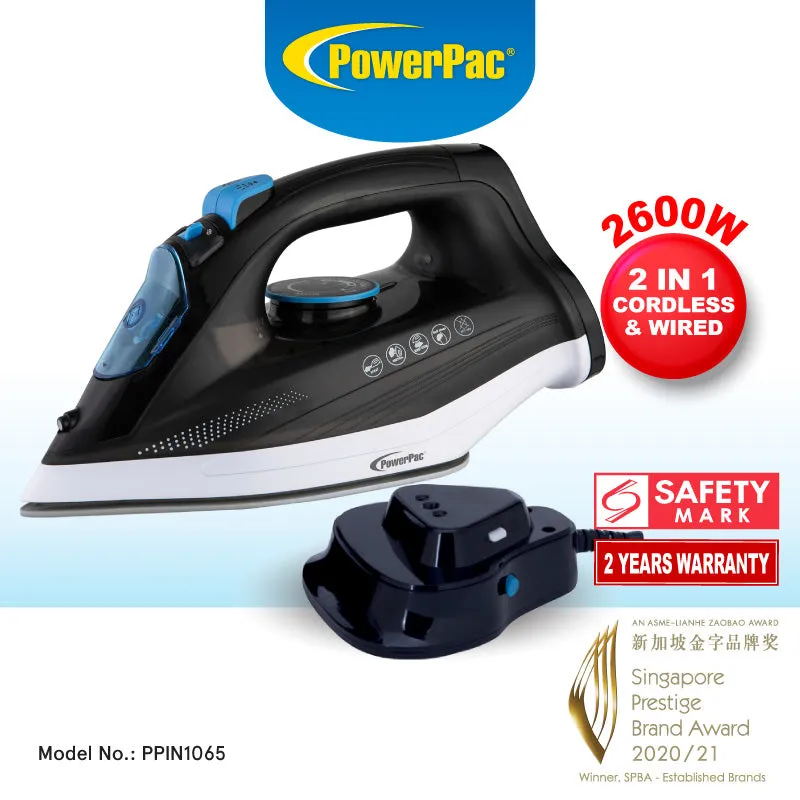 2 IN 1 Cordless Steam Iron, Steam Iron, Iron With Spray (PPIN1065)