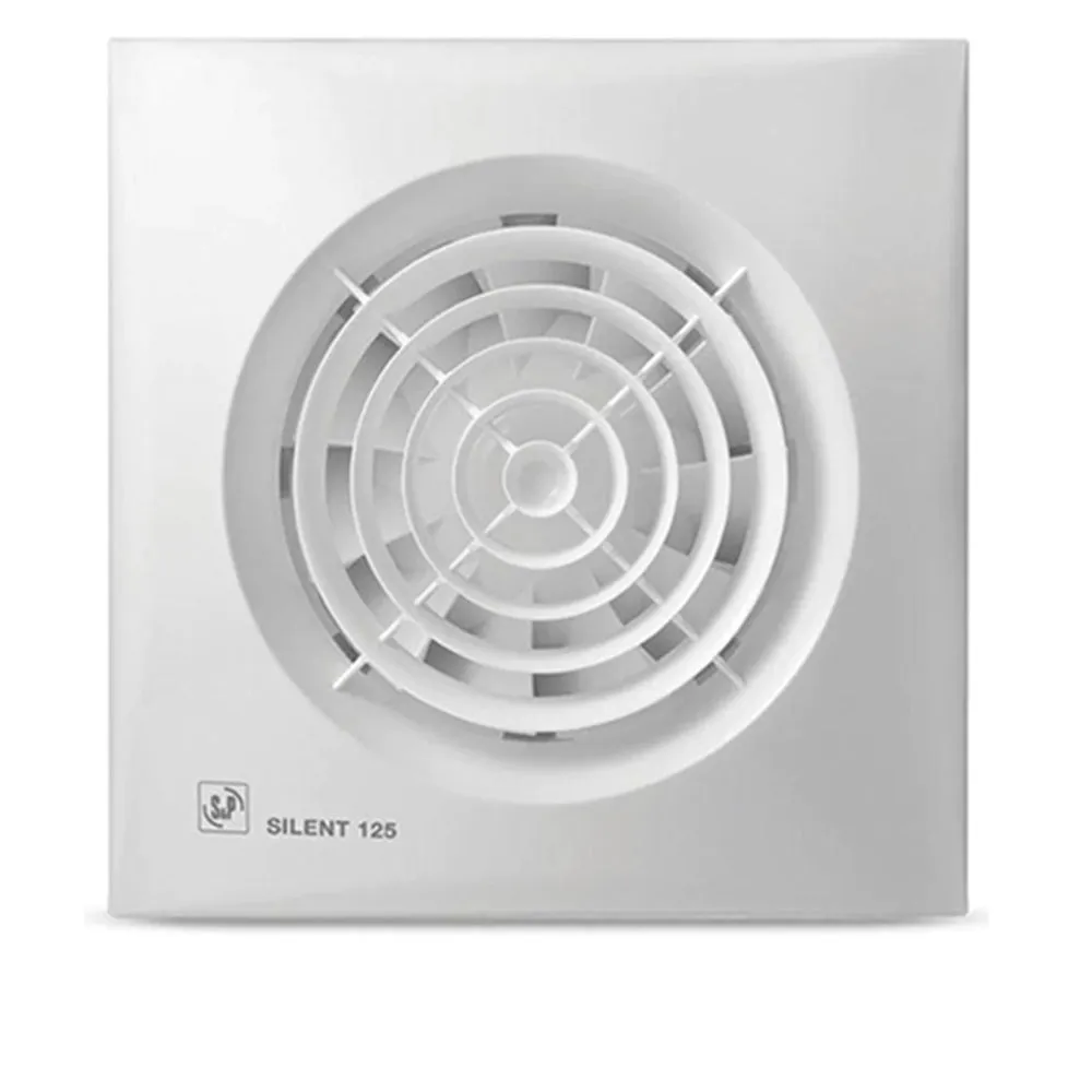 280m³/h Silent Wall Mounted Exhaust Fan 150mm in White (Standard/Timer/Humidistat)