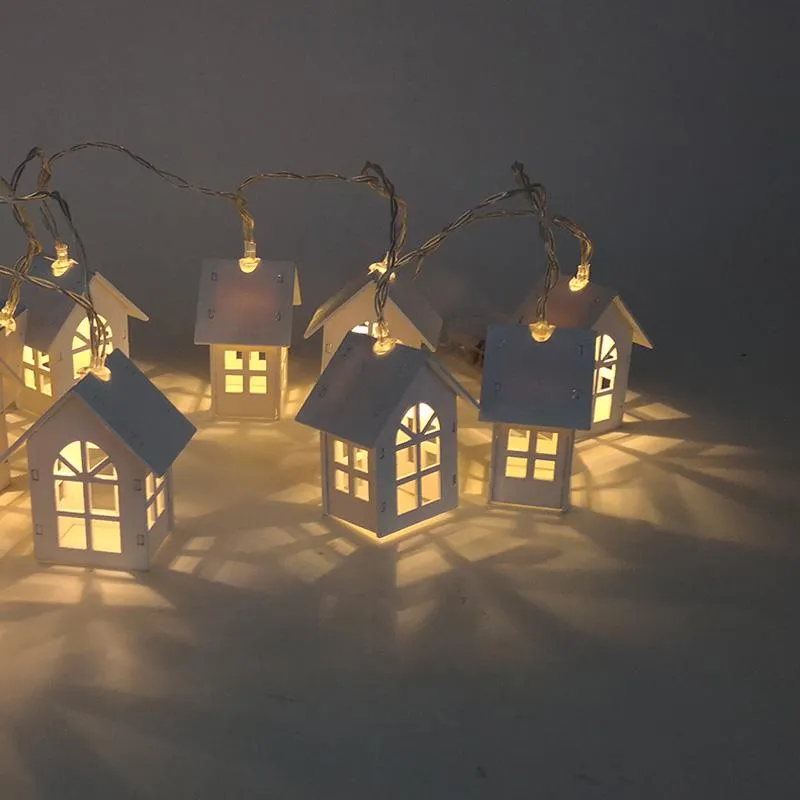 2m Christmas LED String Lights House Shape Battery Powered Festival Home Decoration Lamp