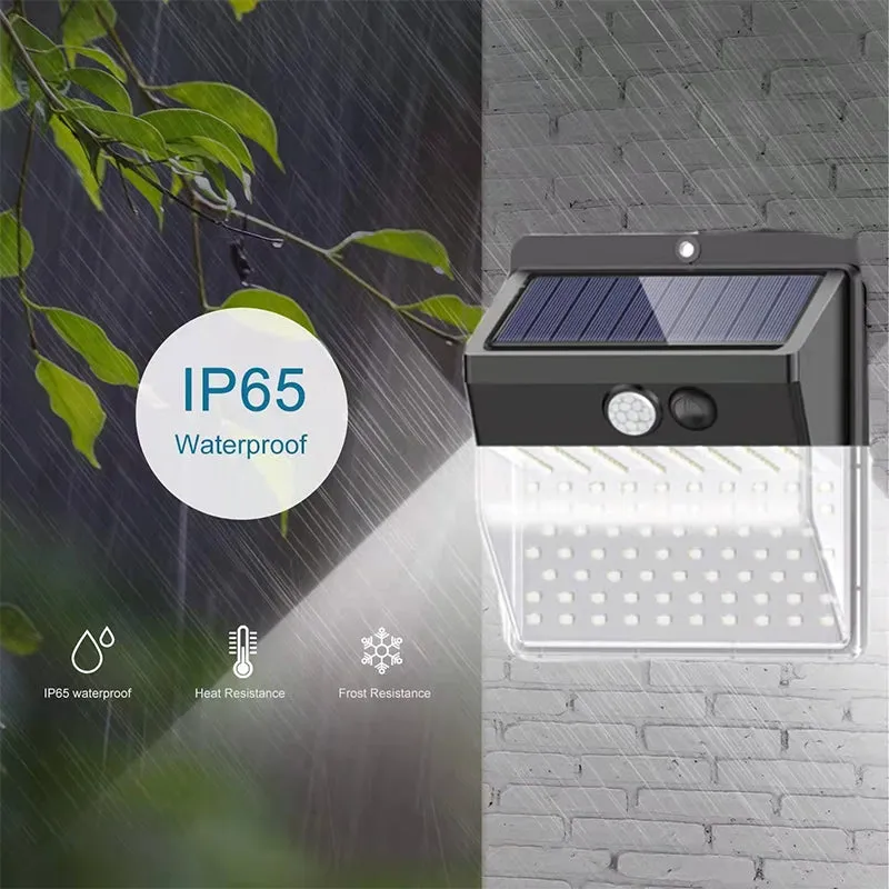 2Pcs Outdoor Three-Mode Infrared 136 LED Solar Wall Light