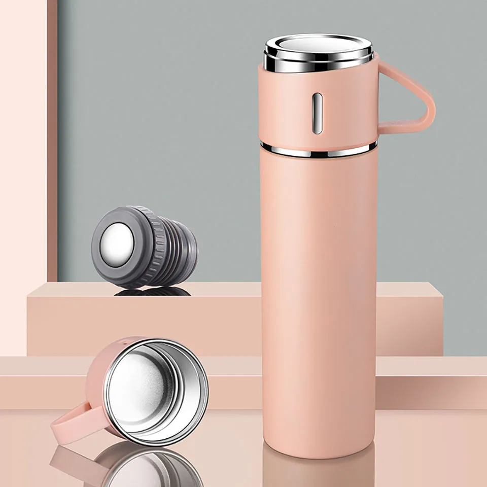 3-Piece Thermos Vacuum Double Layer Vacuum Flask