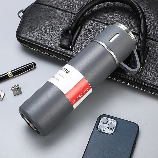 3-Piece Thermos Vacuum Double Layer Vacuum Flask