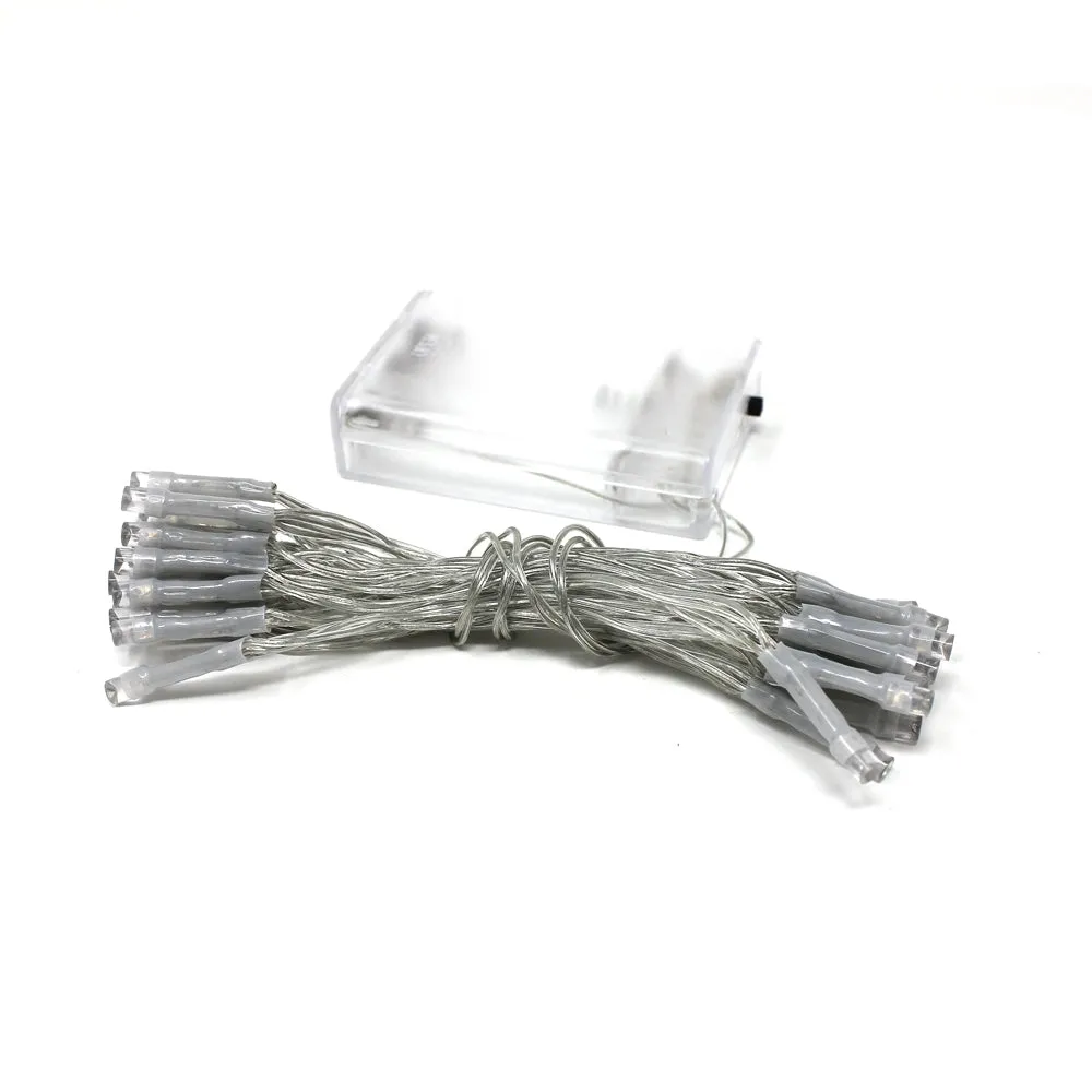 30 LED Clear Cable String Lights with Timer - Battery Operated