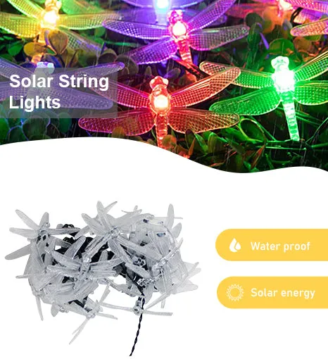 30 LED Solar String Light Dragonfly