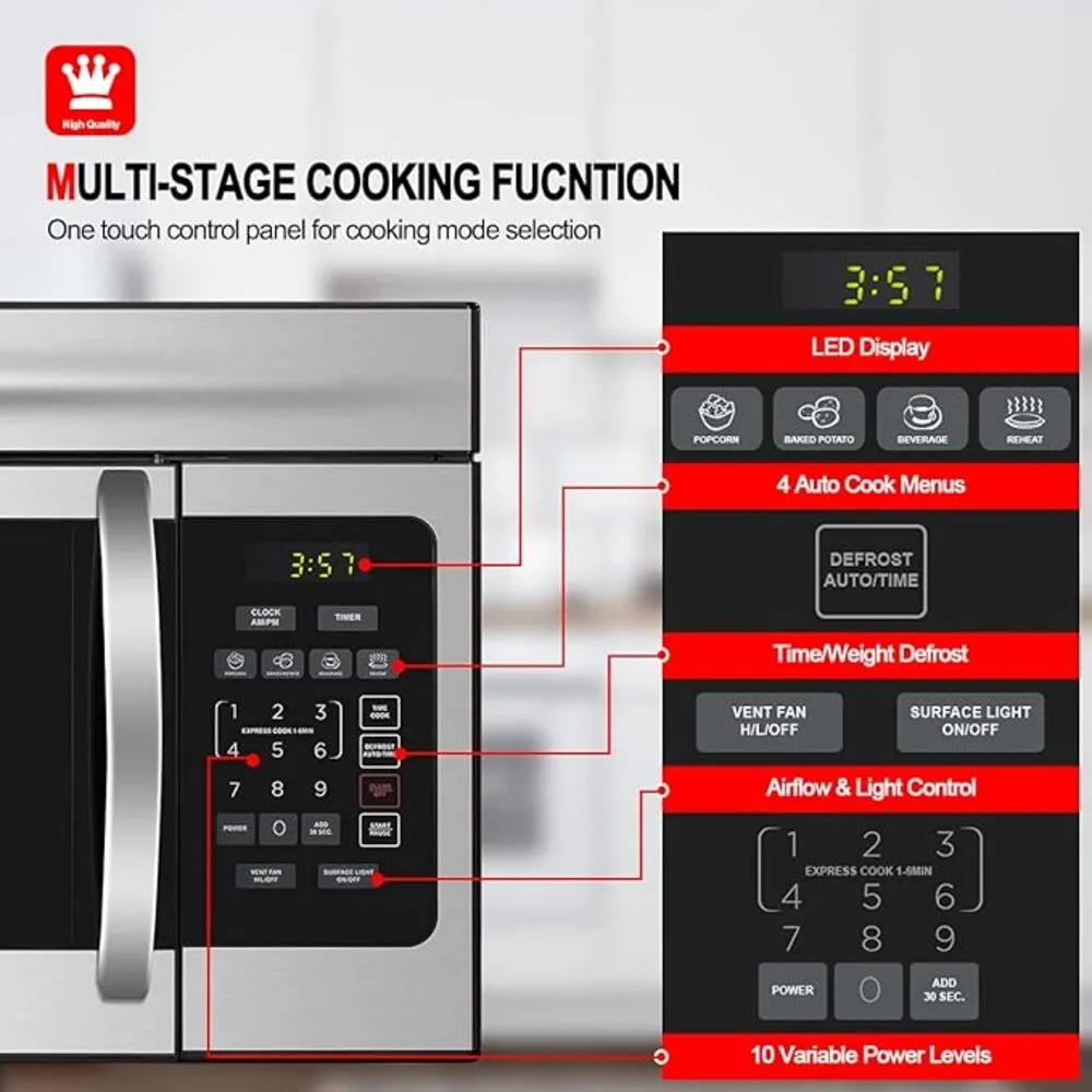 30" 1.6 Cu. Ft. Over the Range Microwave - Stainless Steel