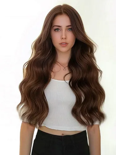 #4 Dark Chocolate Brown｜Luxury Russian Remy Human Hair, Double Drawn, Tape Extensions