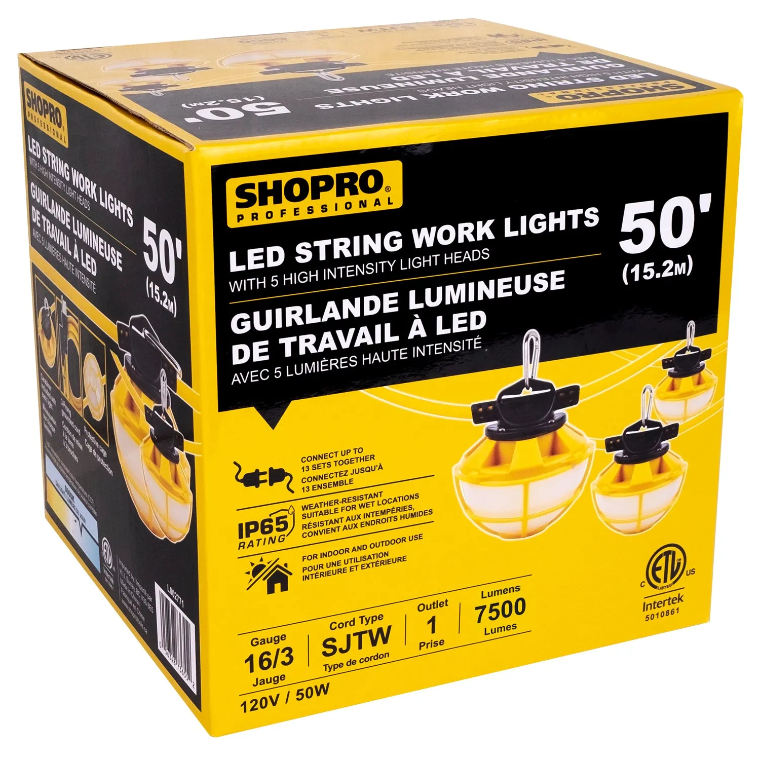 50' LED String Work Light