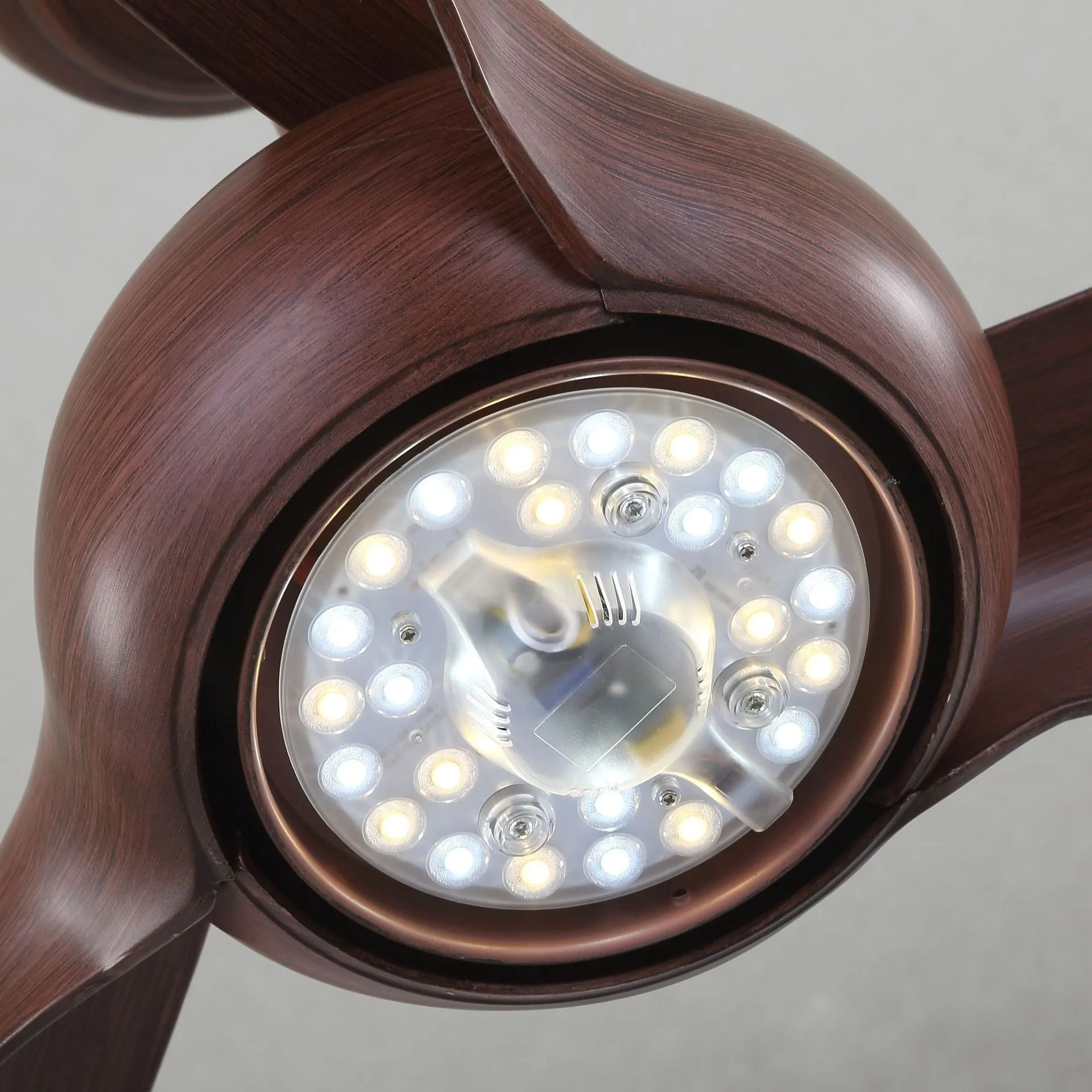 52-Inch Ceiling Fan Lamp with Remote - Features 3-Color Change, ABS Blades and Silent Copper Motor