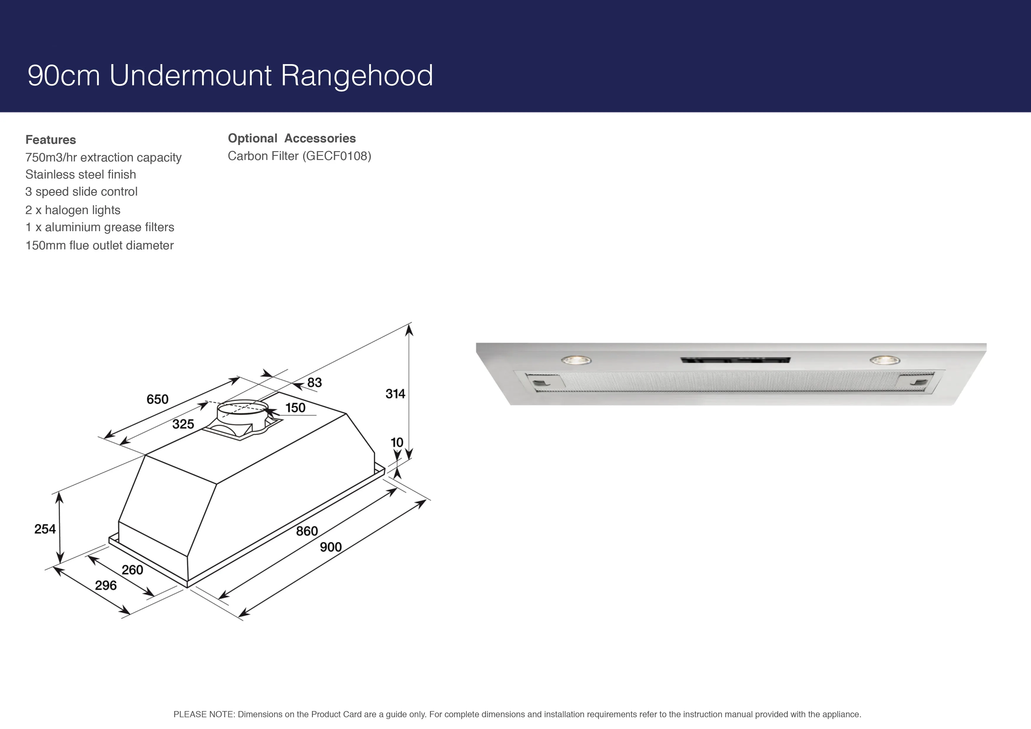 90cm Induction Package No. 2