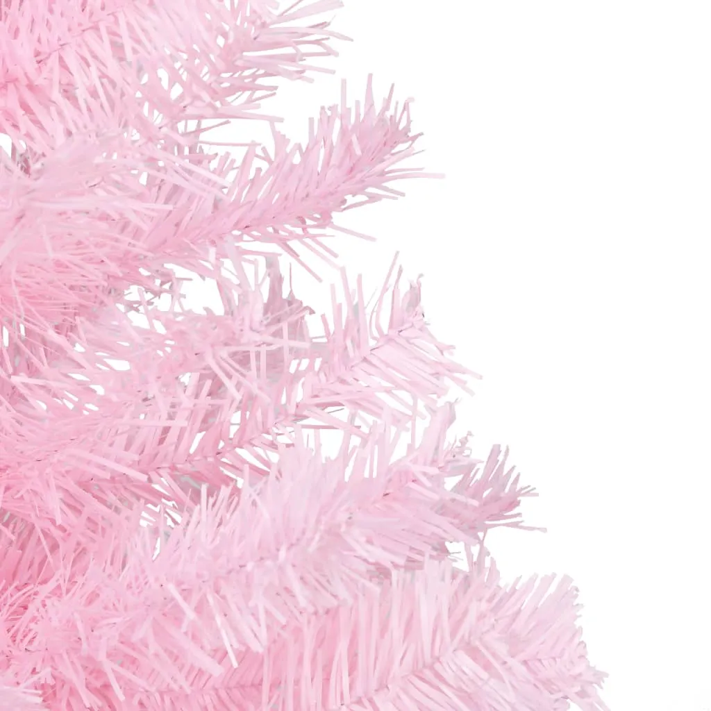 Artificial Christmas Tree with LEDs&Ball Set Pink 240 cm PVC