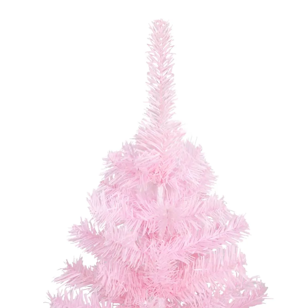 Artificial Christmas Tree with LEDs&Ball Set Pink 240 cm PVC