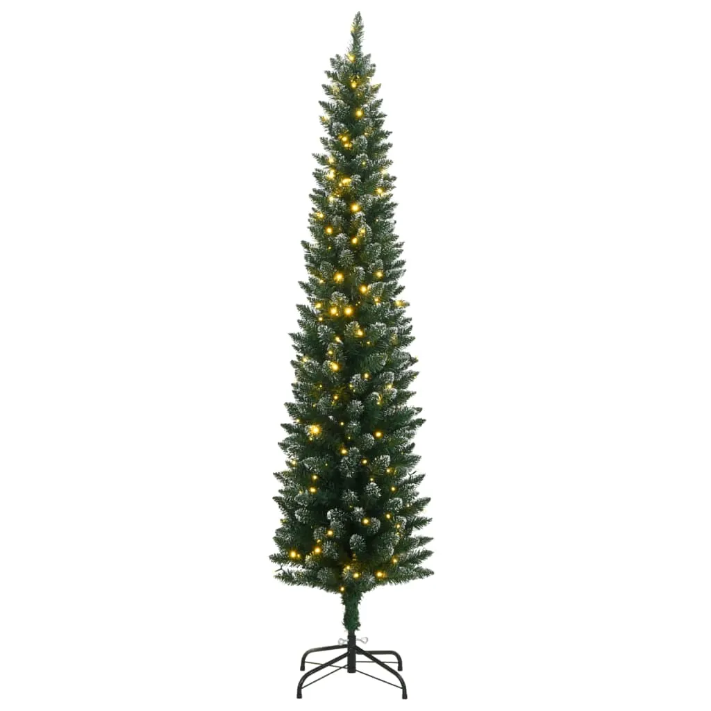 Artificial Slim Christmas Tree 300 LEDs 180 cm