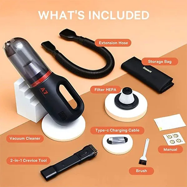 Baseus A7 Cordless Car Vacuum Cleaner – Dark Gray