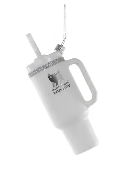 Beverage Tumbler-White Ornament