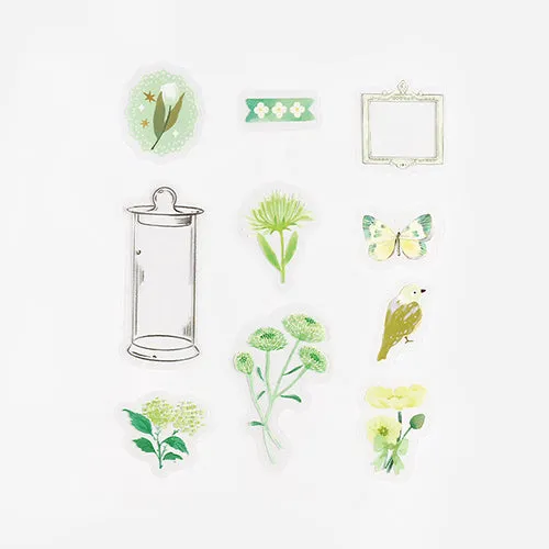 BGM Blooming Flower in a Bottle Sticker Flakes (Light Green)