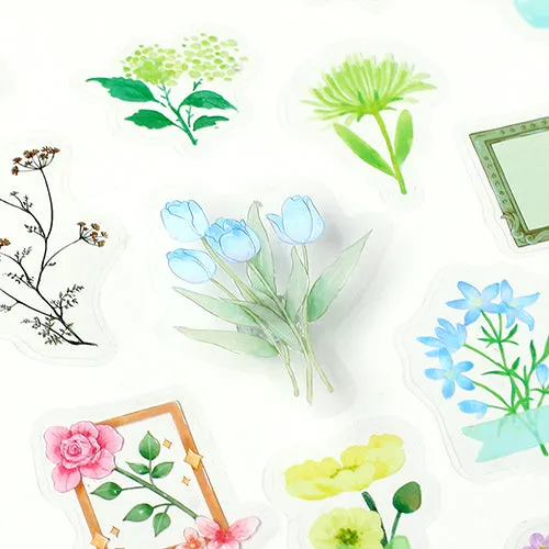 BGM Blooming Flower in a Bottle Sticker Flakes (Light Green)