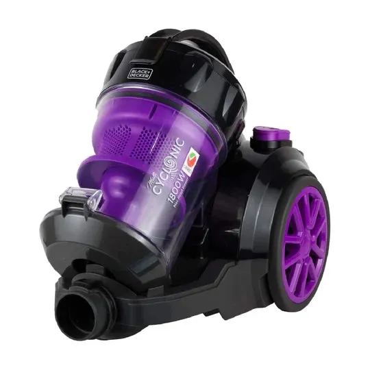 Black & Decker VM1880-B5, 1600Watts, Bag-less Vacuum Cleaner, Purple