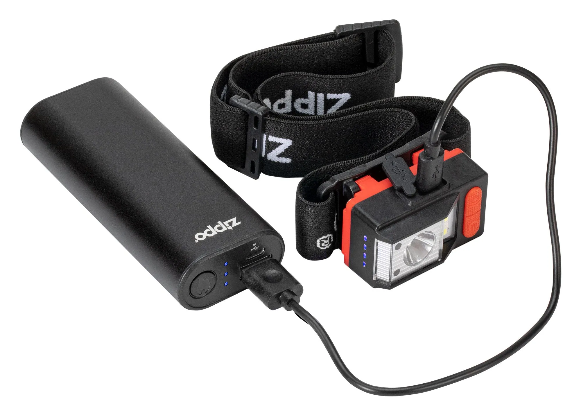 Black HeatBank® 6 Rechargeable Hand Warmer and Headlamp Gift Set