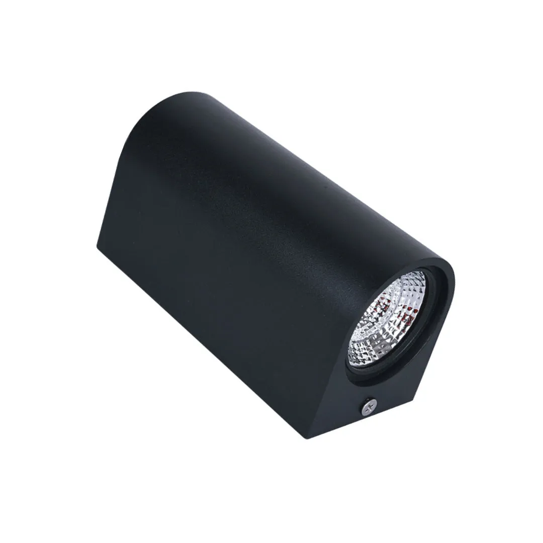 Black Up & Down COB Wall Light