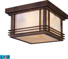 Blackwell 2 Light Outdoor Led Flushmount In Hazelnut Bronze