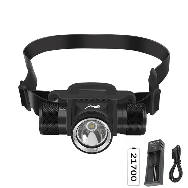 BORUiT HP900 LED Powerful Scuba Diving Headlamp 1000LM IPX8 Waterproof Headlight Underwater 60M 21700 Battery Dive Head Torch