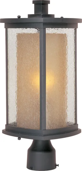 Bungalow 18" Single Light Outdoor Post Mount in Bronze