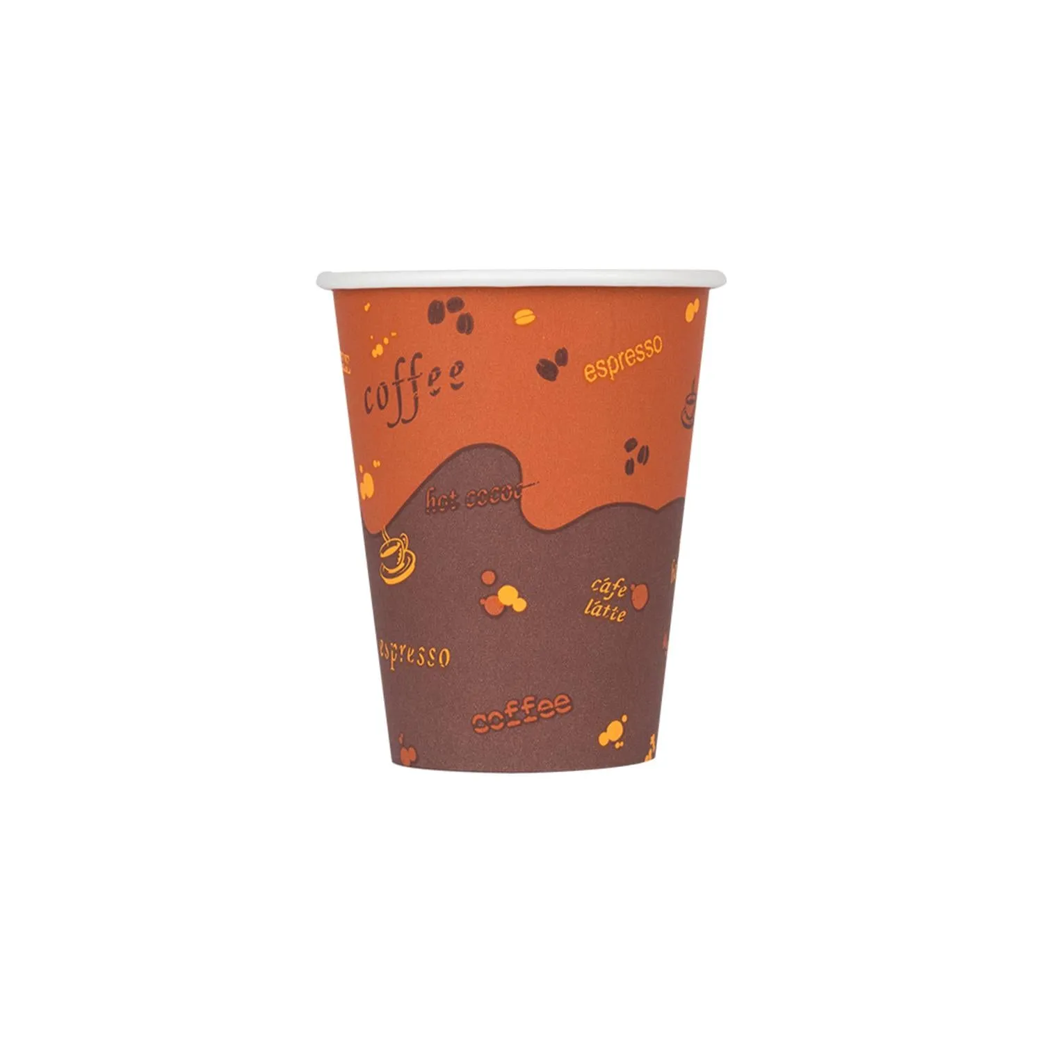 Cafe Coffee Cups | 8oz Stock Print Hot Paper Cups (90mm) - 1,000 ct