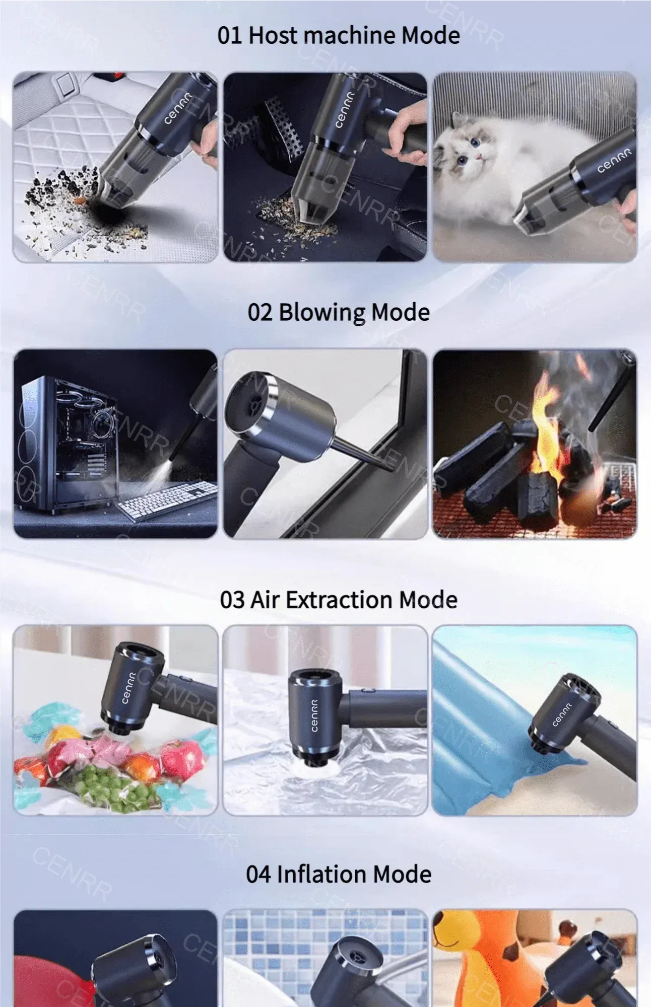 Car Vacuum Cleaner Strong Suction 210000PA Dual-Purpose Cordless Vacuum Cleaner Wireless Handheld Mini Blower for Home Appliance