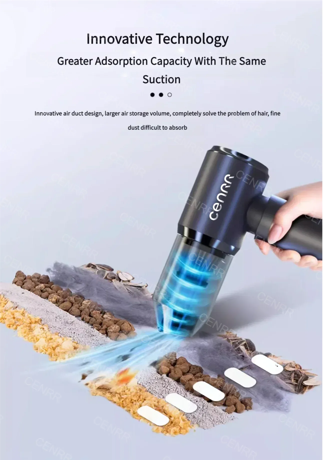 Car Vacuum Cleaner Strong Suction 210000PA Dual-Purpose Cordless Vacuum Cleaner Wireless Handheld Mini Blower for Home Appliance