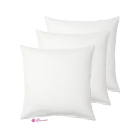 Casa Copenhagen Premium Soft Cushion Fillers/Inserts Pack of 3 (16X16 inch) - Cat White