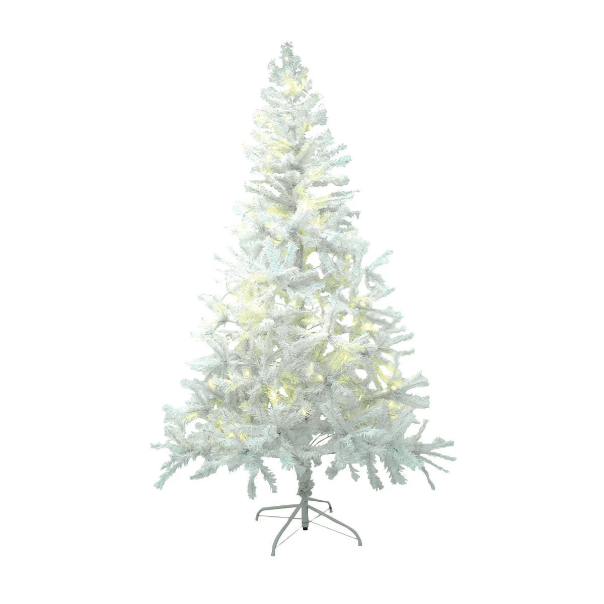 Christmas By Sas 1.8m x 90cm White Pine Tree 72 Warm White LED String Lights