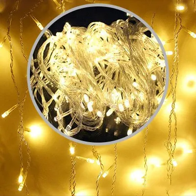 Christmas Lights Festoon LED Garland Curtain String Lights 5M Droop 0.4-0.6m  Outdoor Decoration For Party Garden Home Wedding