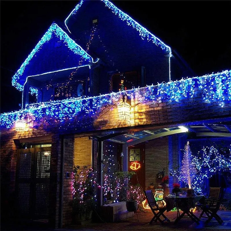 Christmas Lights Festoon LED Garland Curtain String Lights 5M Droop 0.4-0.6m  Outdoor Decoration For Party Garden Home Wedding