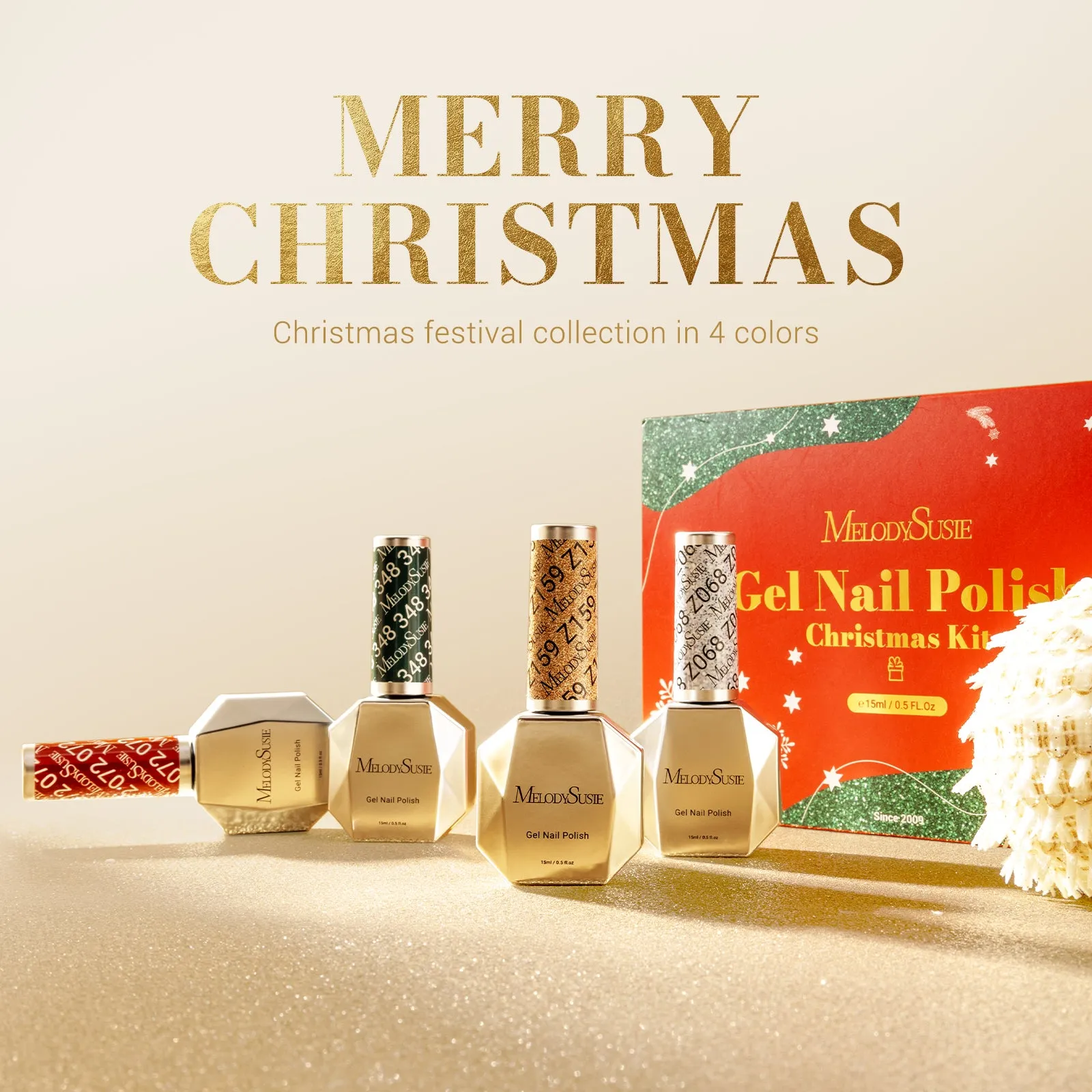 Christmas Thick Gel Nail Polish Hot Colors Set - US ONLY