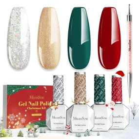 Christmas Thick Gel Nail Polish Hot Colors Set - US ONLY