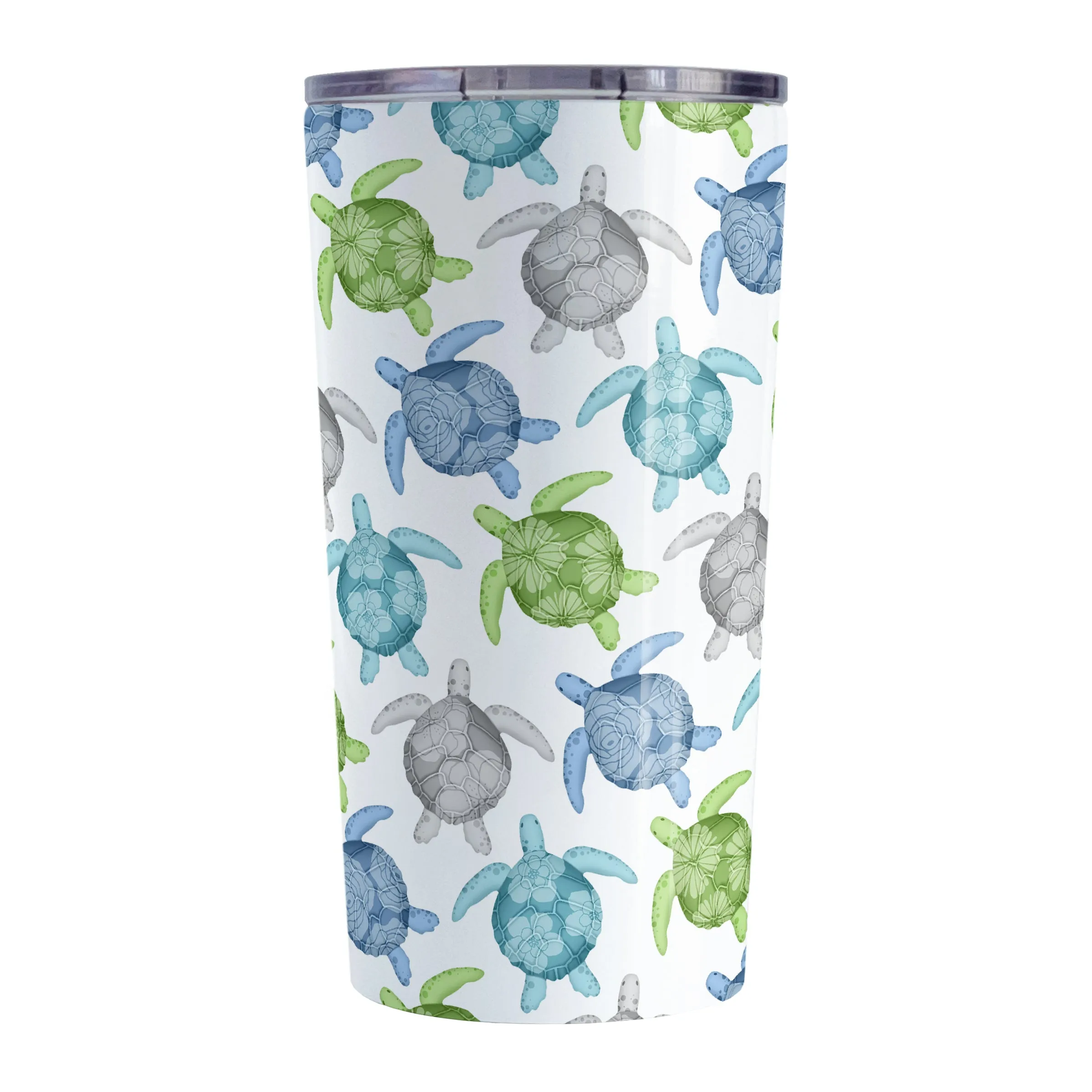 Cool Sea Turtles Pattern Tumbler Cup