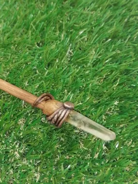 Crystal Smoked Quartz Wand -Fairy wand-Wizard wand-Nature Wand Healing Crystal Zodiac Mineral Stone