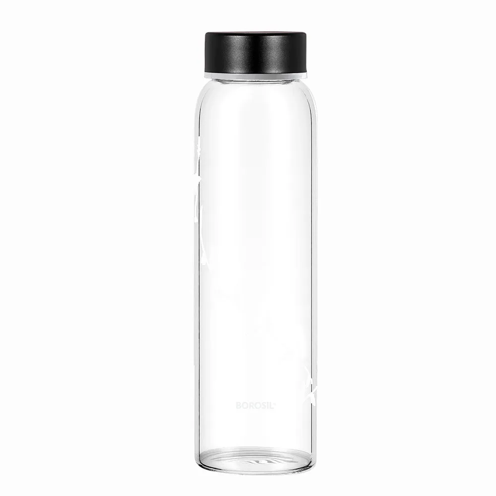 Crysto Glass Bottle w SS Lid - Krip White