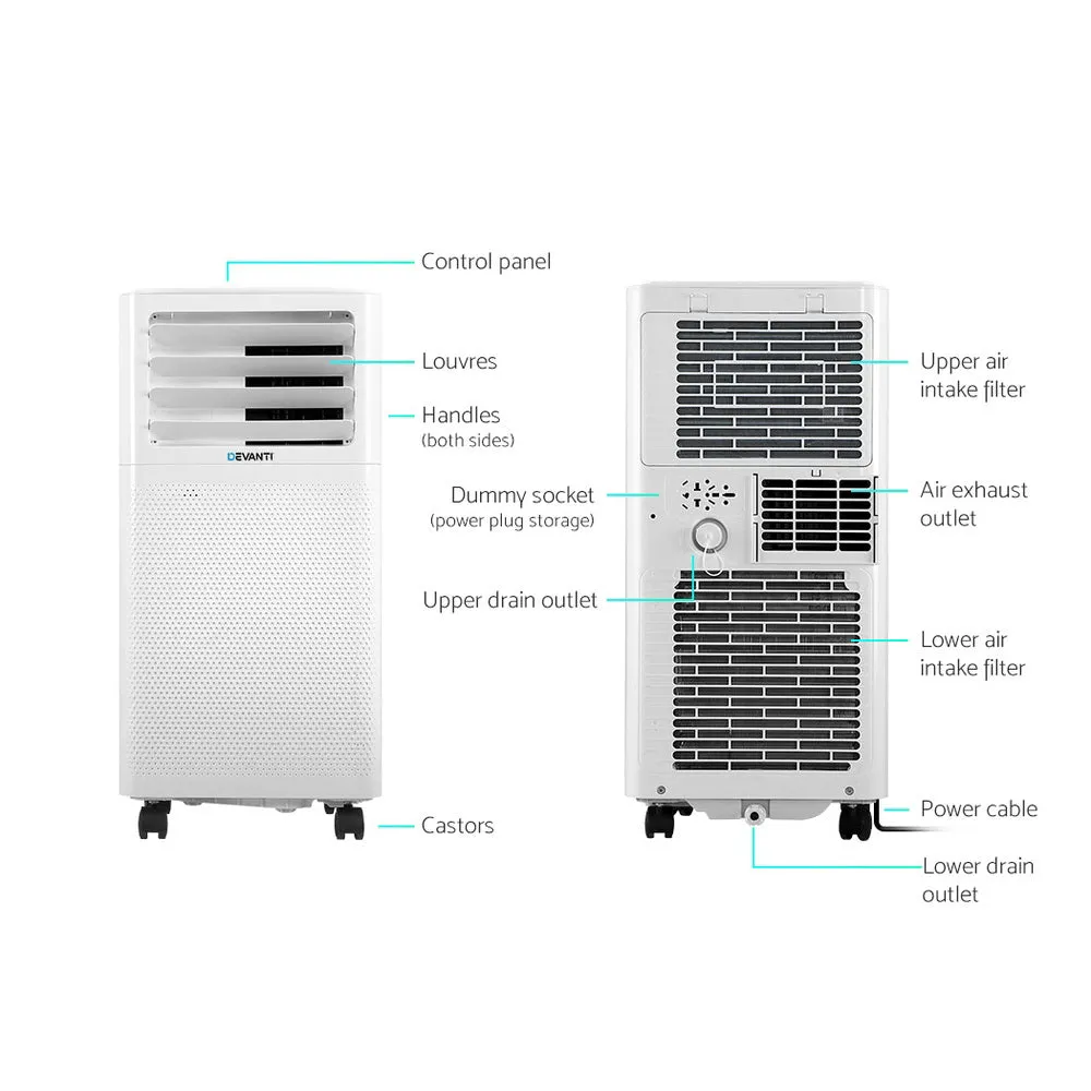 Devanti Portable Air Conditioner 7000BTU