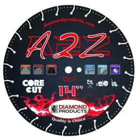 Diamond Products 7" x .095" A2Z Vacuum Bonded High Speed Specialty Blade