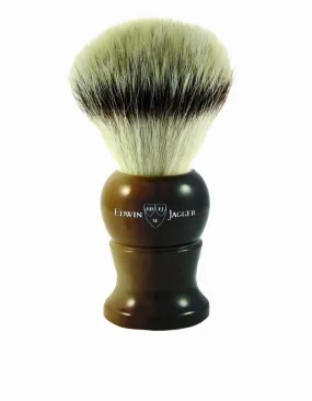 Edwin Jagger - 5EJ282SYNST English Shaving Brush, Imitation Light Horn with Synthetic Silver Tip Fiber, Extra Large