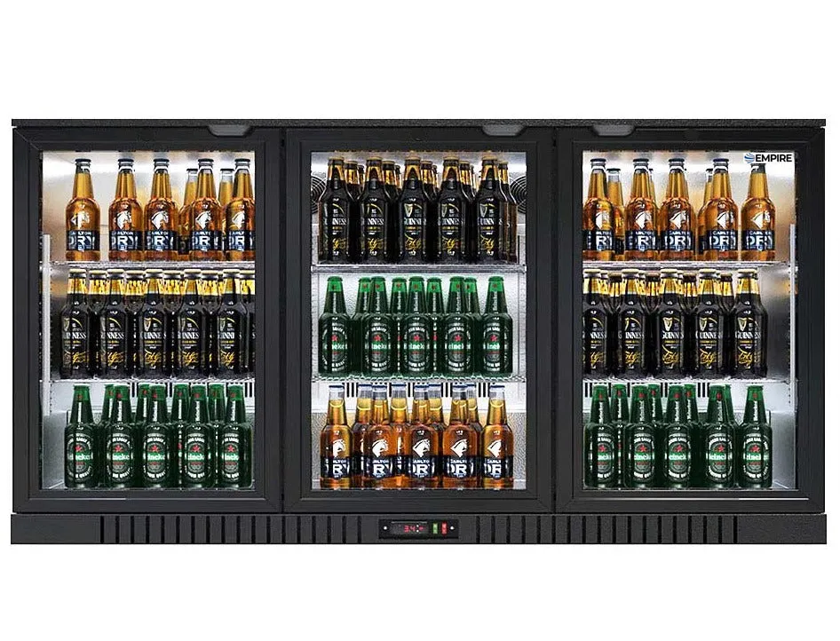 Empire Premium Triple Door 330ltr Bottle Cooler Hinged Doors - CL-320H-EE