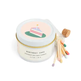 Enlighten the Occasion | Birthday Cake Tin Candle & Match Set